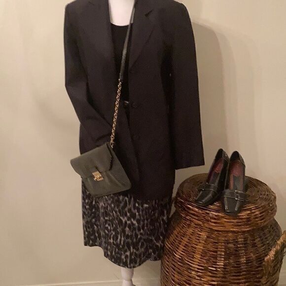 Worthington size 8 Black and grey leopard print skirt EUC - Picture 2 of 11